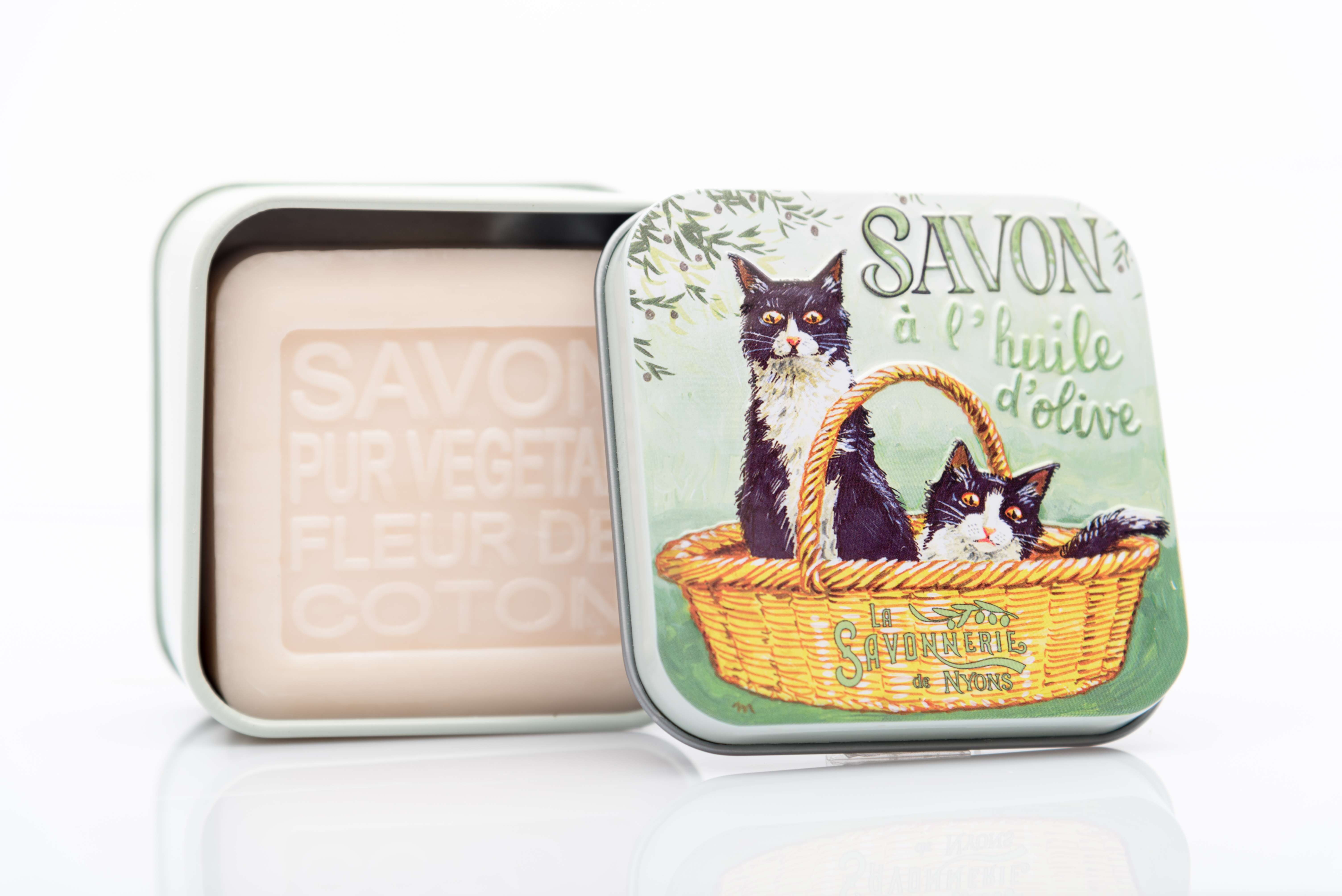 Metallbox 100g - Katzen schwarz-weiß Metallbox 100g - Katzen schwarz-weiß